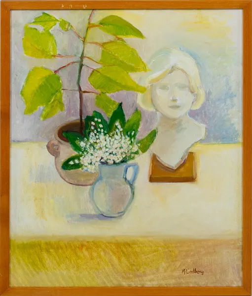 MARIA LINDBERG (född ?), olja på duk, signerad