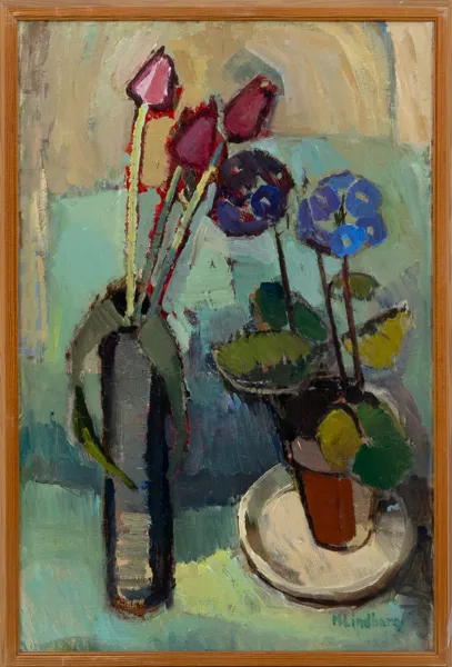 MARIA LINDBERG (född ?), olja på duk, signerad
