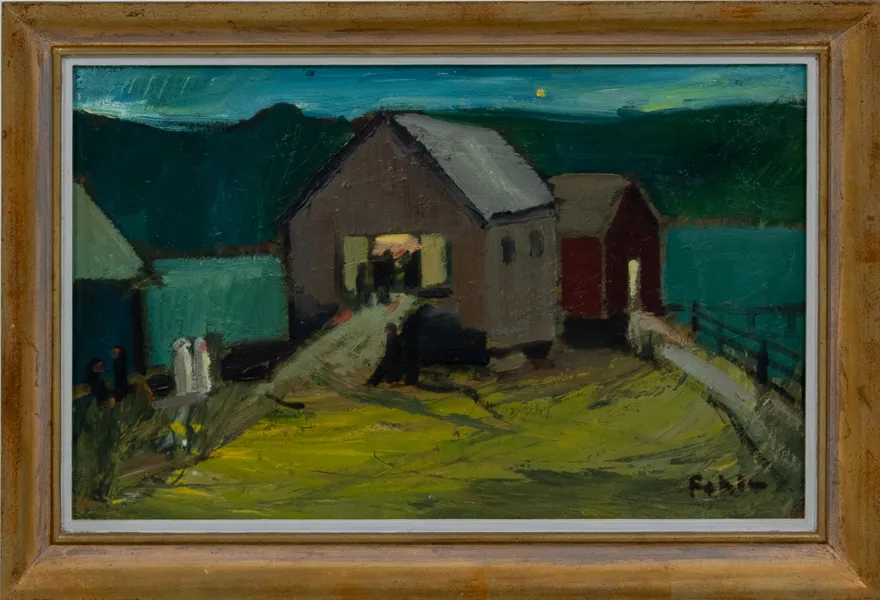GUSTAV ADOLF FAHLE (1906-1989), olja på pannå, signerad