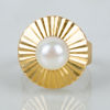 RING, 18k guld, med odlad pärla, 1900-talets andra hälft 