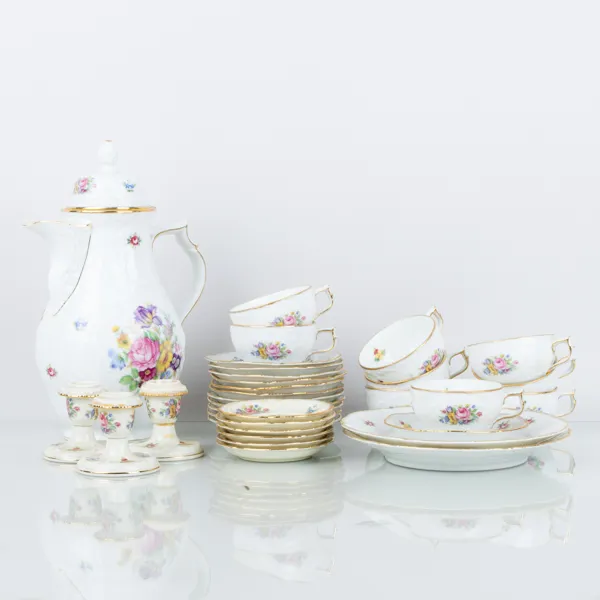 MOCKASERVIS, 21 del, porslin, "Sanssouci", Rosenthal