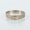 RING, 18k vitguld, med diamant ca 0.05 ct, svenska stämplar GK Stockholm 1979