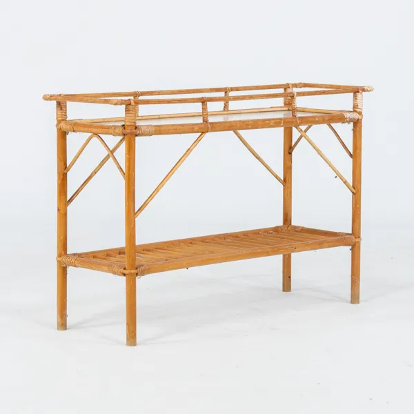 BLOMBORD, bambu och rotting, 1900-talets mitt