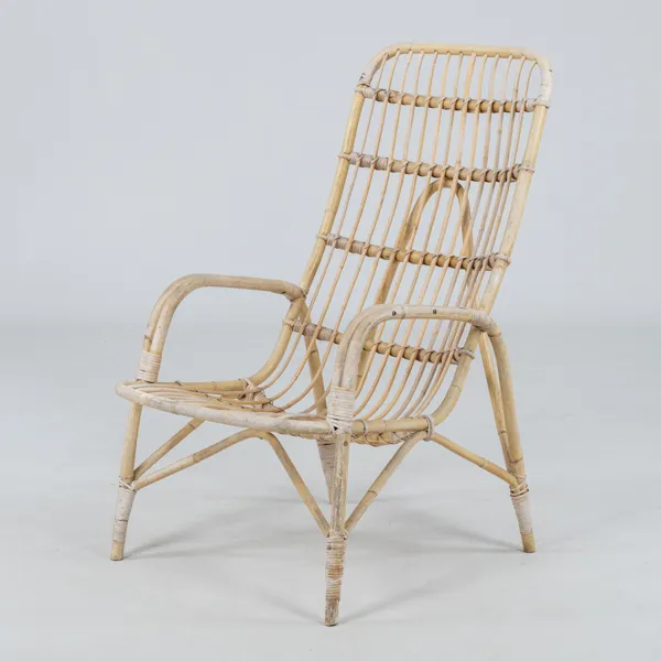 FÅTÖLJ, bambu och rotting, 1900-talets mitt