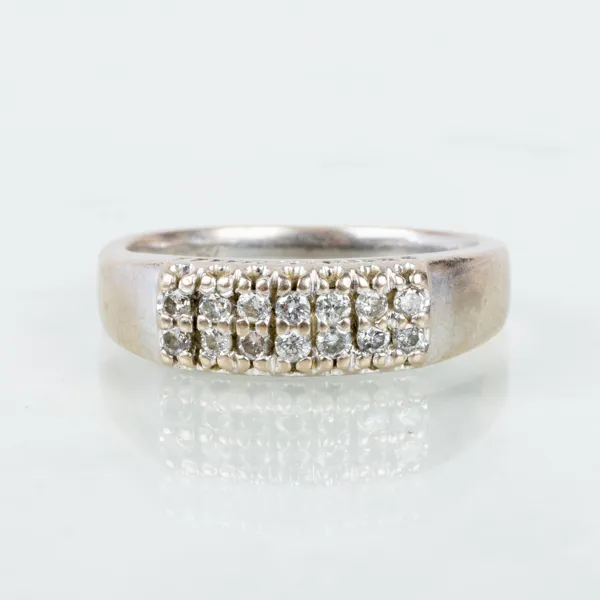 RING, 18k vitguld, med briljantslipade diamanter tot ca 0.25 ct
