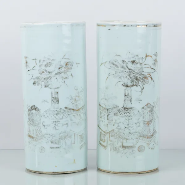 VASER, 1 par, porslin, Kina, 1800-tal