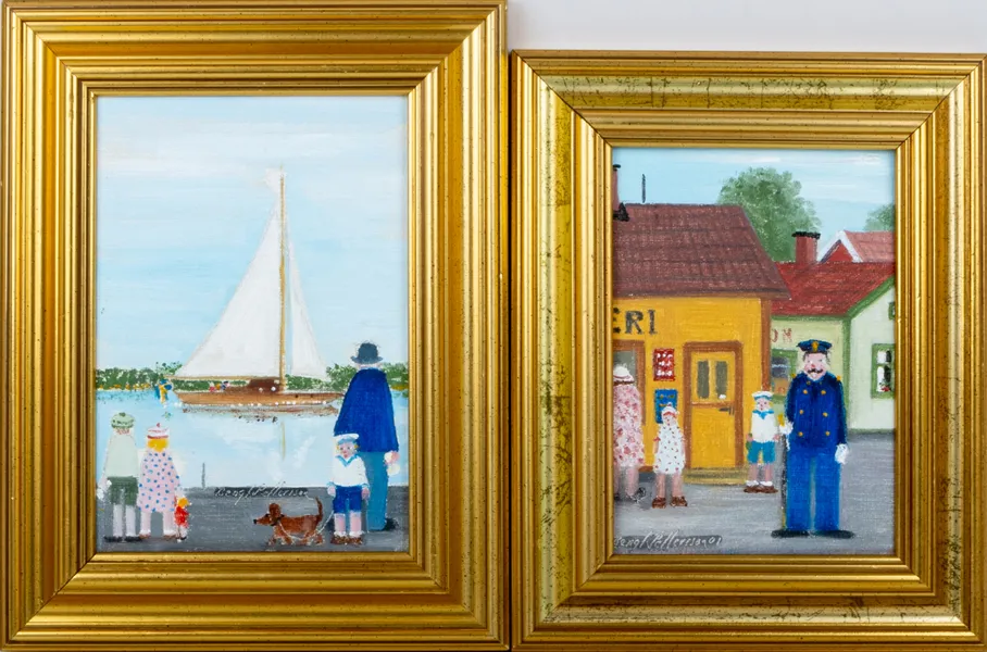 BENGT PETTERSSON (1931-2004), 2 st, olja på pannå, signerade
