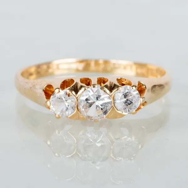 RING, 18k guld med diamanter, svenska stämplar NL, 1962