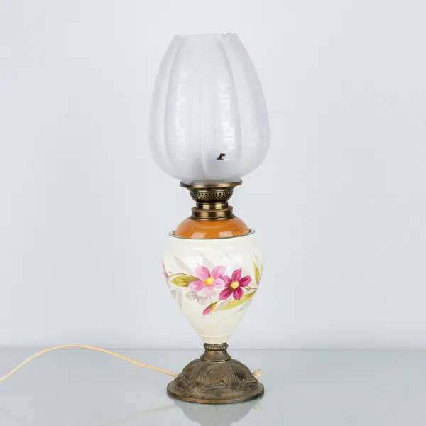 BORDSLAMPA, keramik och metall, 1900-tal