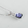 COLLIER MED HÄNGE, 14/18k vitguld, med tanzanit ca 0.51 ct