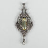 HÄNGE, sterlingsilver, med oval fasettslipad topas, 1800-talets andra hälft