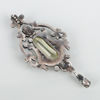 HÄNGE, sterlingsilver, med oval fasettslipad topas, 1800-talets andra hälft