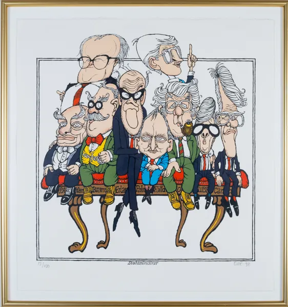 EWERT EWK KARLSSON (1918-2004), färglitografi, signerad och daterad -98