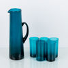 KARAFF SAMT GLAS, 6 del, glas, 1900-talets mitt