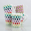 KAFFEMUGGAR, 5 st, porslin, bla "Fallande löv", Stig Lindberg, KF/Coop, 2000-tal