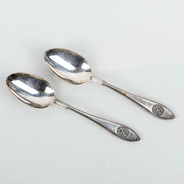 MATSKEDAR, 1 par, silver, svenska stämplar 1955