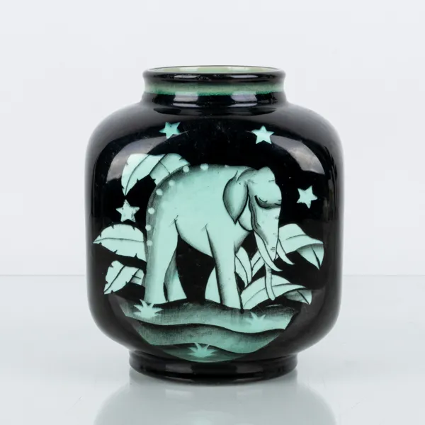 ILSE CLAESSON, vas, flintgods, ur "Serie V", Rörstrand, 1930-tal