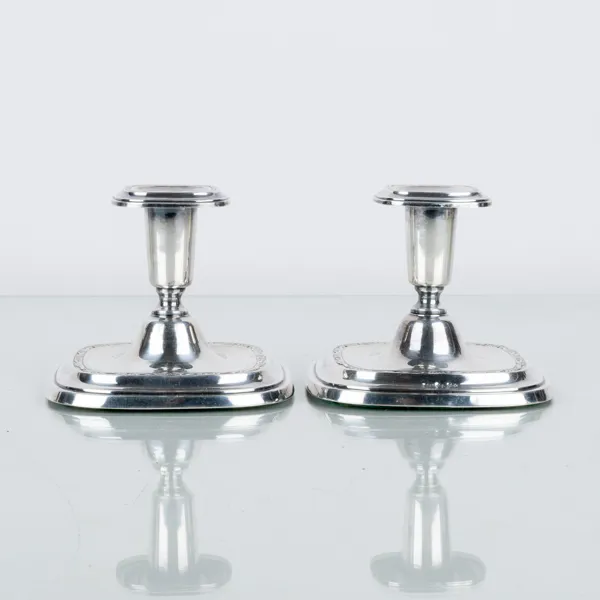 LJUSSTAKAR, 1 par, silver, CH Hallberg, 1956