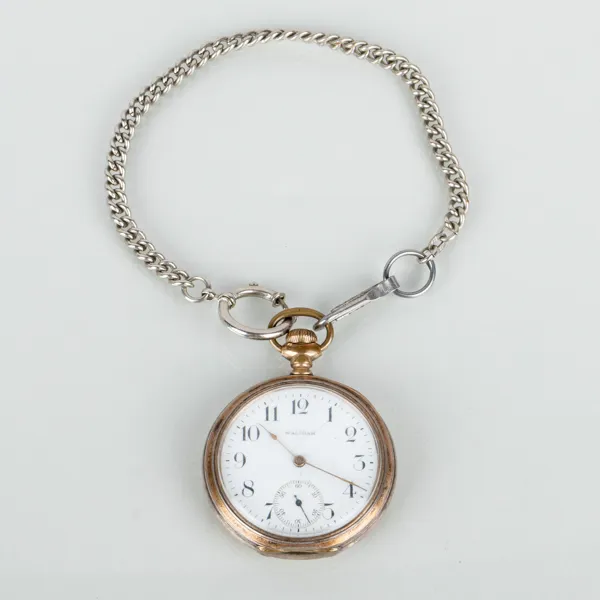 FICKUR, silver, Waltham, 1900-talets första hälft