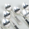 KAFFESKEDAR, 7 st, silver, modell Uppsala, formgivna av Eric Löfman, MGAB 1967