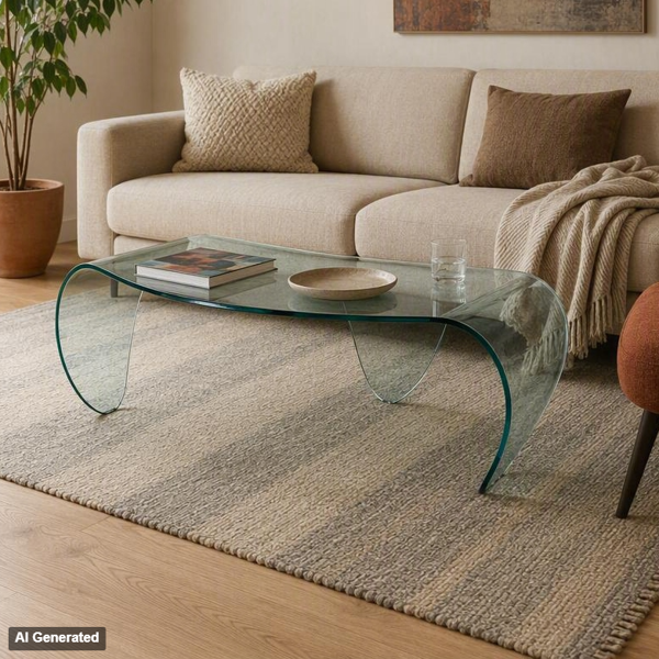 SOFFBORD, glas, "Genio", Fiam, Italien, 2000-tal
