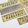 PLÅTSKYLTAR, 8 st, Pellegrins Margarin, 1900-talets mitt