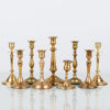 SAMLING LJUSSTAKAR, 10 st, mässing och malm, bla Bersbo, Westerås, Skultuna, 1800-/1900-tal