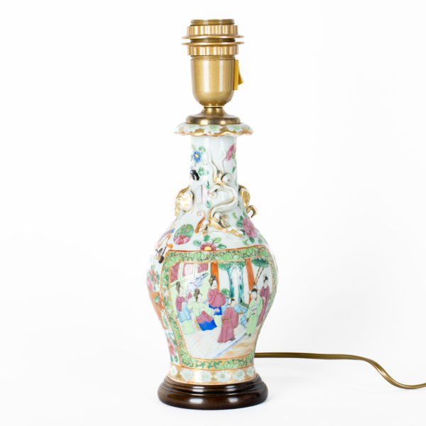 BORDSLAMPA, porslin, Kina, Kanton, 1800-tal