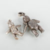 HÄNGEN, 2 st, silver, i form av björnar, 1900-/2000-tal