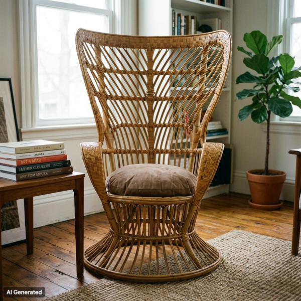 GIO PONTI, korgstol, "Wicker chair", 1960-tal