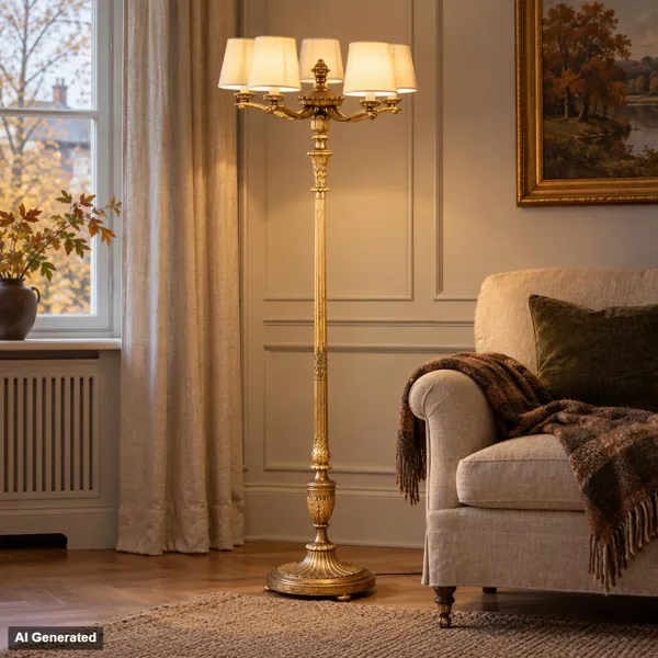 GOLVLAMPA, gustaviansk stil, 1800-/1900-tal