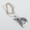 ANNA-STINA ÅBERG, collier, sterlingsilver, med fast hänge i form av bokstaven b, Nyköping 1985