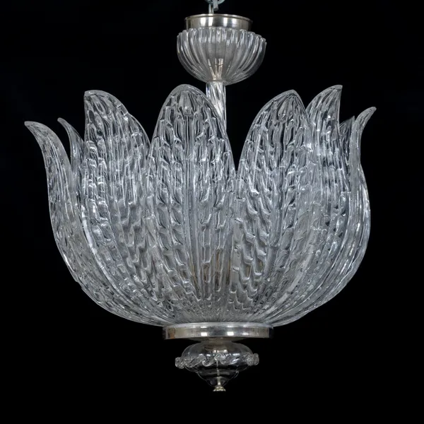 FRITZ KURZ, taklampa, glas, Orrefors, 1900-talets mitt