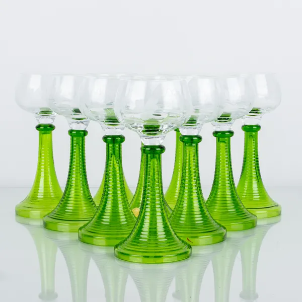 VITVINSREMMARE, 10 st, glas, 1900-talets andra hälft