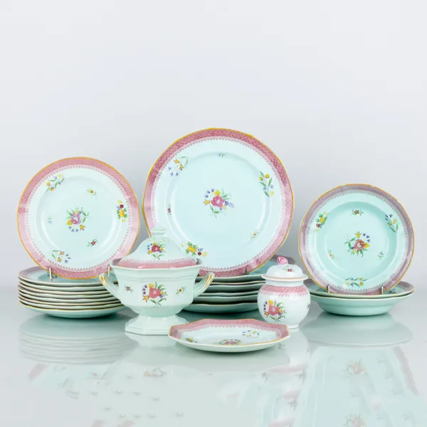 SERVISPORSLIN, 22 del, porslin, "Calyx Ware", Adams, Lowestoft