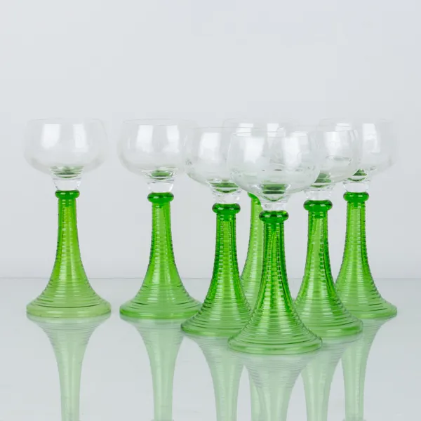 VITVINSREMMARE, 7 st, glas, 1900-talets andra hälft