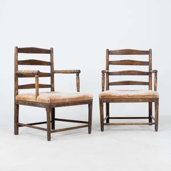 GRIPSHOLMSFÅTÖLJER, 1 par, gustavianska, 1700-tal