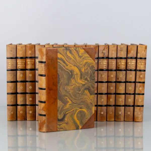 AUGUST STRINDBERG, 15 vol, bokband, Albert Bonniers förlag, Stockholm 1938