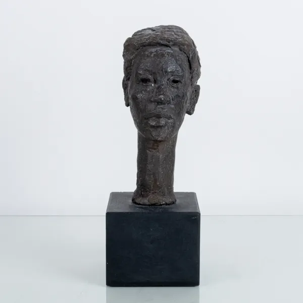 MAGNUS RINGBORG, skulptur, bemålad gips, monogramsignerad