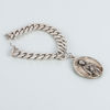 ARMBAND MED BERLOCK, silver, pansarlänk