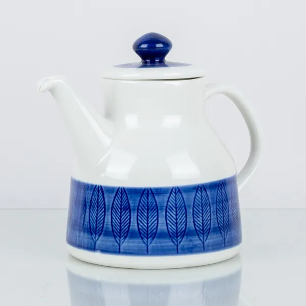 HERTHA BENGTSSON, kaffekanna, porslin, "Koka blå", Rörstrand