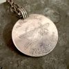 HALSKEDJA MED HÄNGE, silver, Etiopisk minnesmedalj, med Haile Selassie, 1900-tal