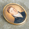 SALOMON HOFLING (1779-1827), miniatyrmålning i brosch, 18k guld, empire, signerad samt daterad 1818