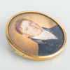 SALOMON HOFLING (1779-1827), miniatyrmålning i brosch, 18k guld, empire, signerad samt daterad 1818
