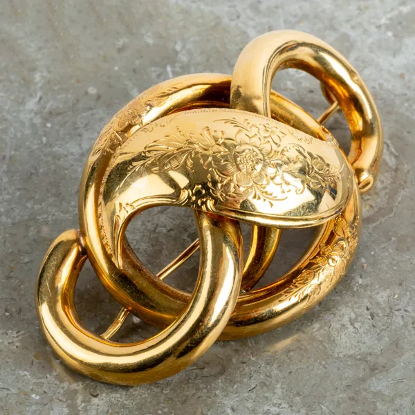 BROSCH, 18k guld, AWA Stockholm 1855