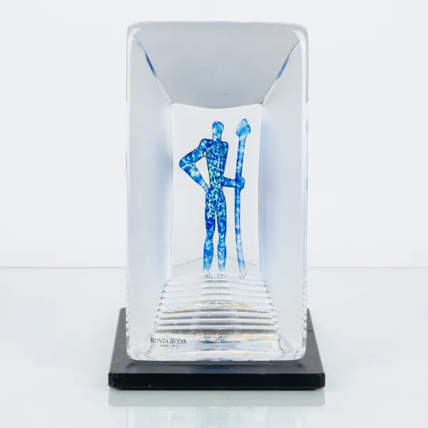 BERTIL VALLIEN, skulptur, glas, "Doorway" ur serien Viewpoints, Kosta Boda, signerad