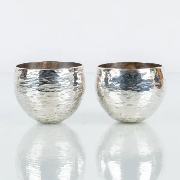 ANDERS NORLING, 2 st supkoppar, silver, Oxelösund 1993