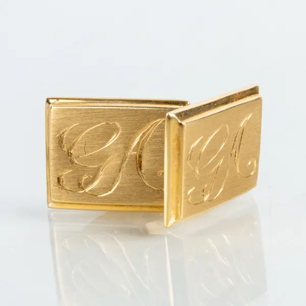 MANSCHETTKNAPPAR, 1 par, 18k guld