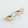 SKJORTKNAPPAR, 1 par, 18k guld, med pärlemo och briljantslipade diamanter, GD & C 1933