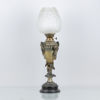 BORDSFOTOGENLAMPA, patinerad metall och glas, 1800-talets slut